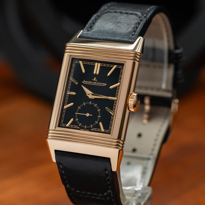 JLC Reverso Tribute Monoface Small Seconds — 18K Rose Gold | Black Dial | Ref. Q713257J | 2026