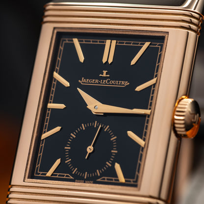 JLC Reverso Tribute Monoface Small Seconds — 18K Rose Gold | Black Dial | Ref. Q713257J | 2026