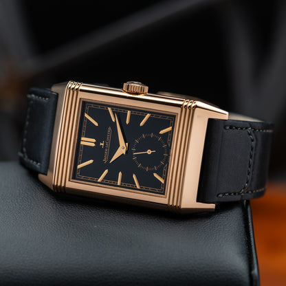 JLC Reverso Tribute Monoface Small Seconds — 18K Rose Gold | Black Dial | Ref. Q713257J | 2026