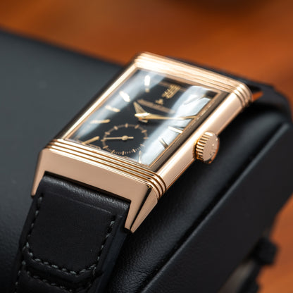 JLC Reverso Tribute Monoface Small Seconds — 18K Rose Gold | Black Dial | Ref. Q713257J | 2026
