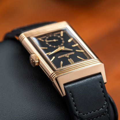 JLC Reverso Tribute Monoface Small Seconds — 18K Rose Gold | Black Dial | Ref. Q713257J | 2026