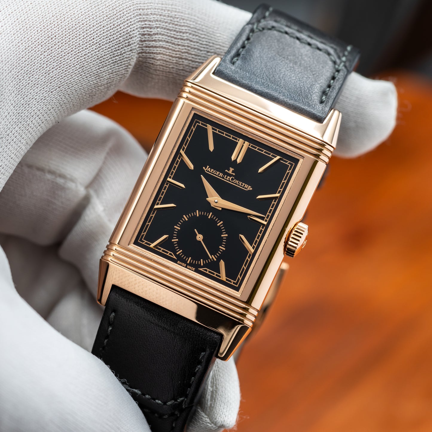 JLC Reverso Tribute Monoface Small Seconds — 18K Rose Gold | Black Dial | Ref. Q713257J | 2026
