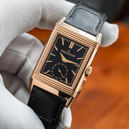 JLC Reverso Tribute Monoface Small Seconds — 18K Rose Gold | Black Dial | Ref. Q713257J | 2026