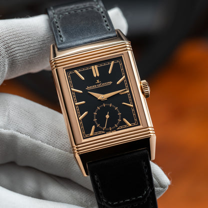 JLC Reverso Tribute Monoface Small Seconds — 18K Rose Gold | Black Dial | Ref. Q713257J | 2026