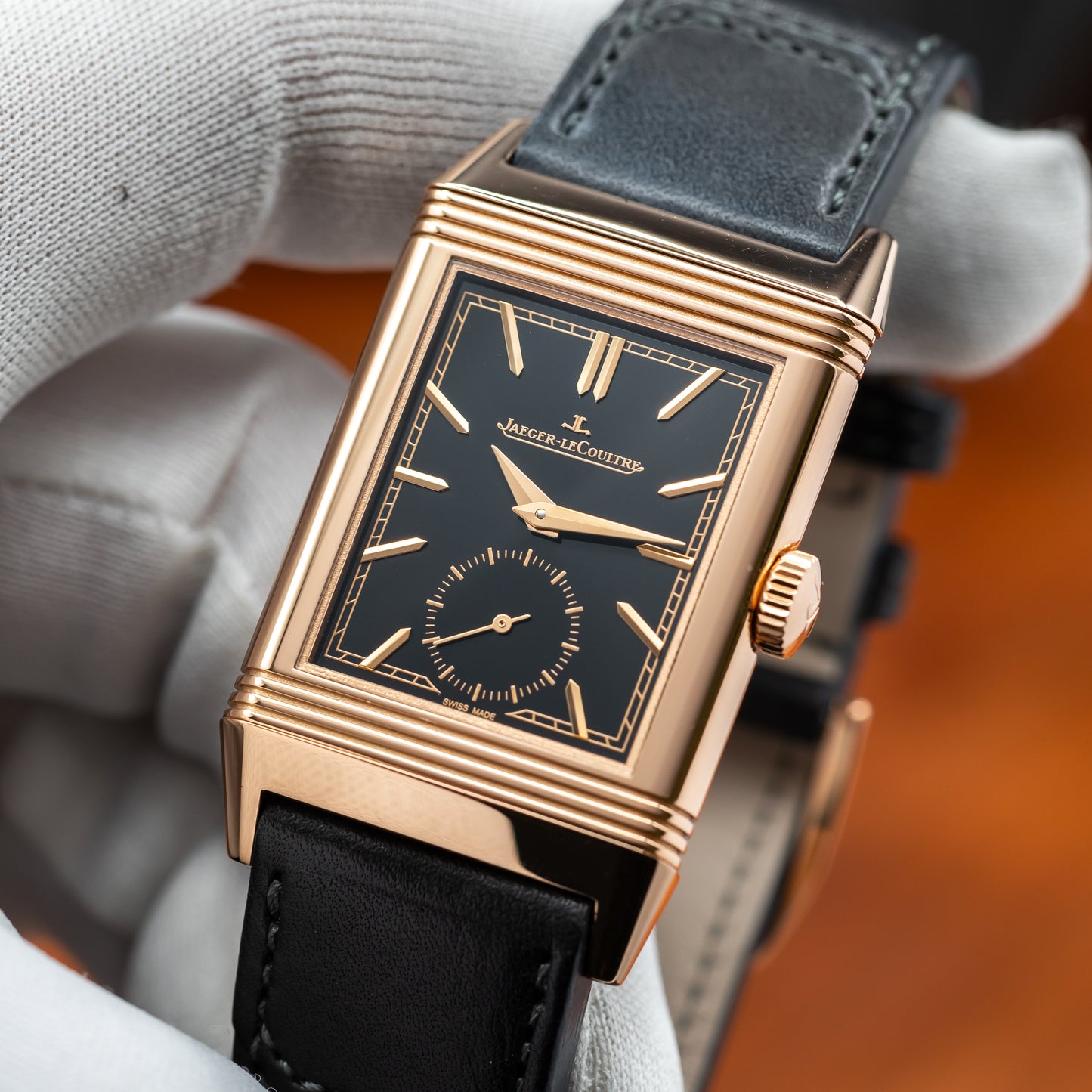 JLC Reverso Tribute Monoface Small Seconds — 18K Rose Gold | Black Dial | Ref. Q713257J | 2026