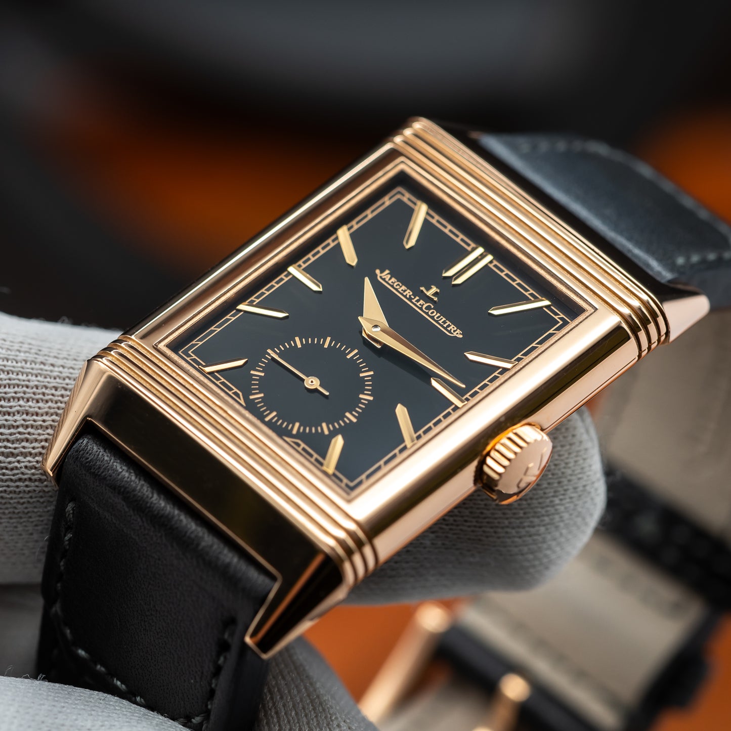 JLC Reverso Tribute Monoface Small Seconds — 18K Rose Gold | Black Dial | Ref. Q713257J | 2026