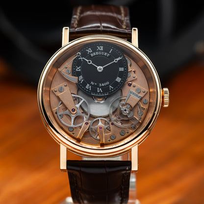 Breguet Tradition 7057 — Rose Gold | Black Guilloché Dial | Ref. 7057BR/G9/9W6 | 2024