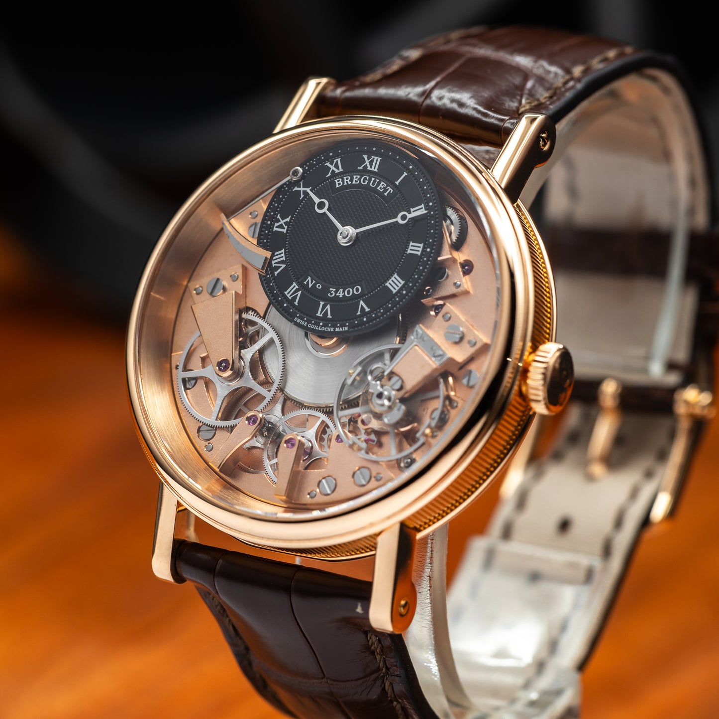 Breguet Tradition 7057 — Rose Gold | Black Guilloché Dial | Ref. 7057BR/G9/9W6 | 2024