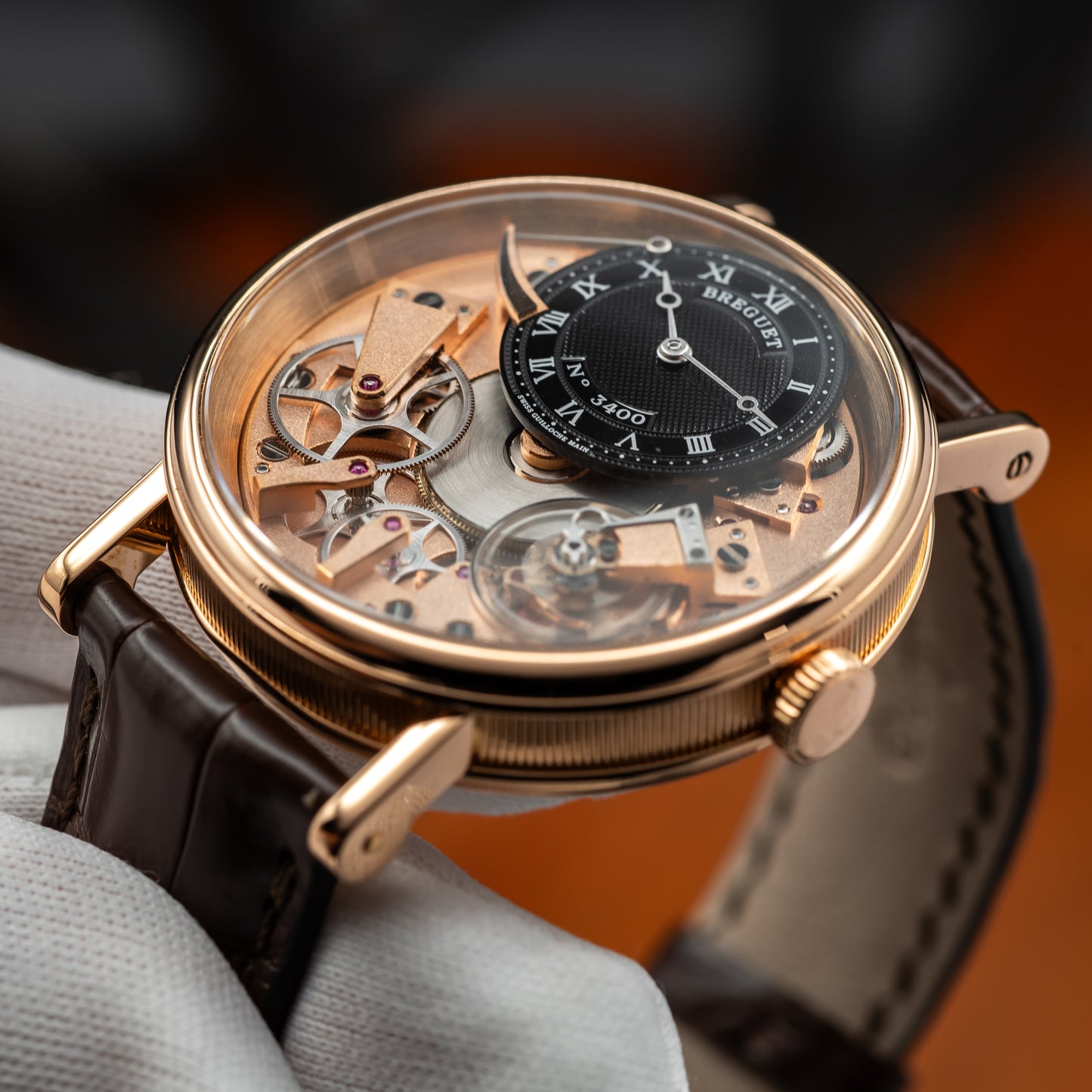 Breguet Tradition 7057 — Rose Gold | Black Guilloché Dial | Ref. 7057BR/G9/9W6 | 2024