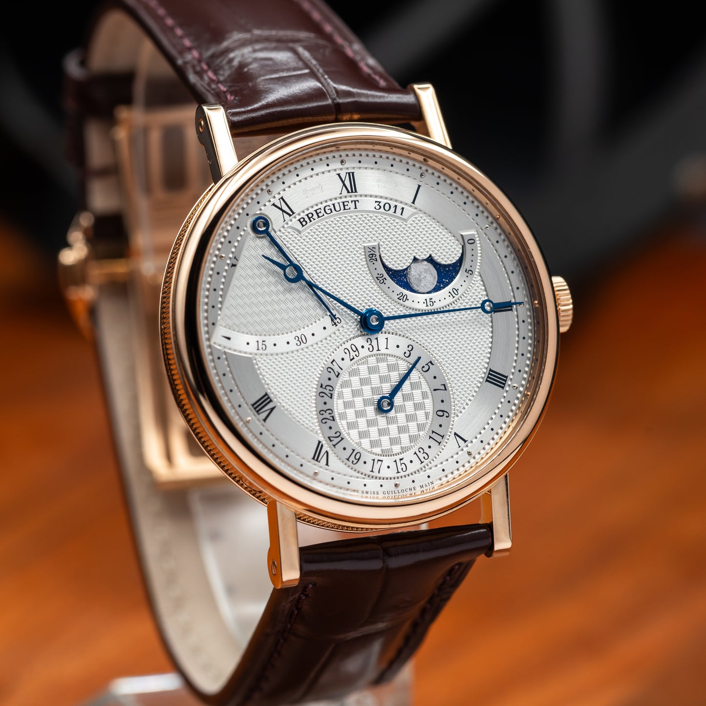 Breguet Classique Phase de Lune 7137 — Rose Gold | Silvered Guilloché Dial | Ref. 7137BR/15/9VU | 2023