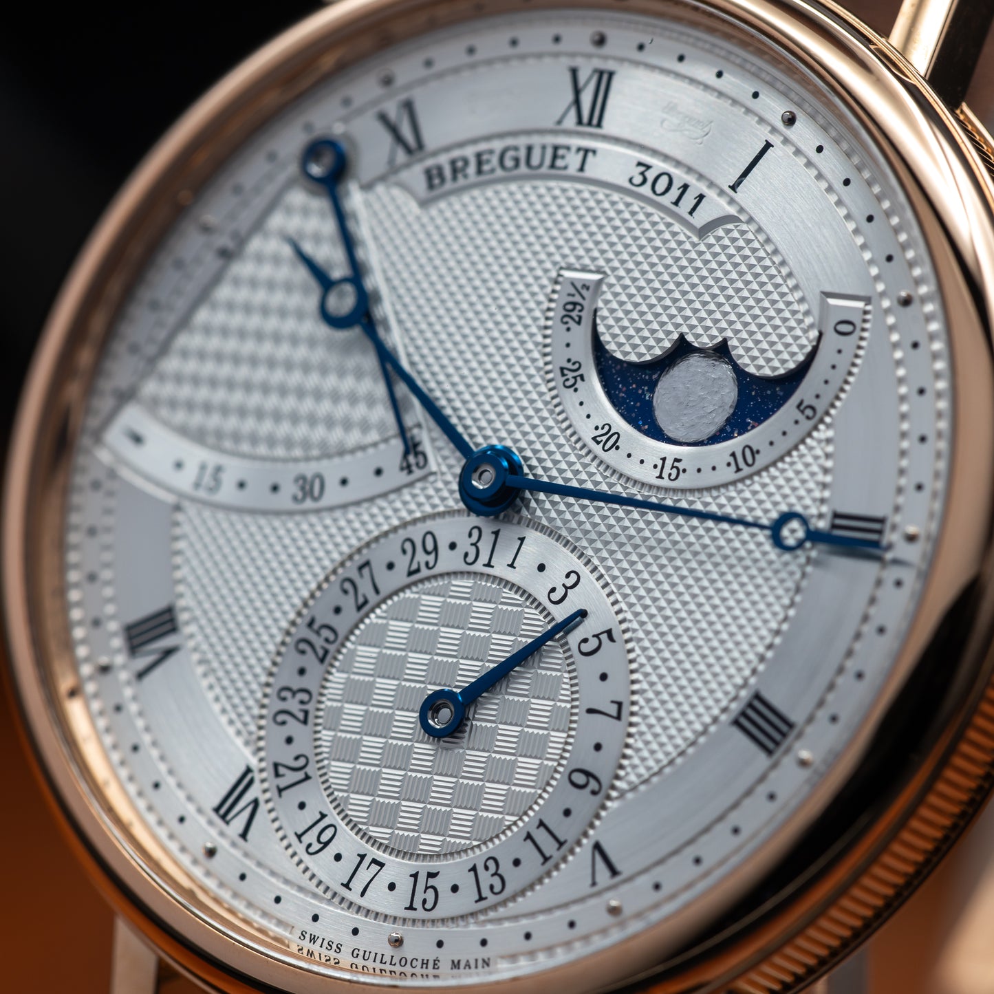 Breguet Classique Phase de Lune 7137 — Rose Gold | Silvered Guilloché Dial | Ref. 7137BR/15/9VU | 2023
