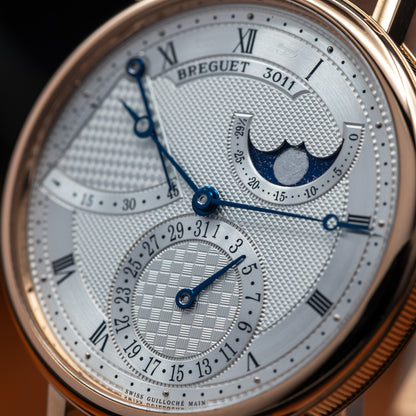 Breguet Classique Phase de Lune 7137 — Rose Gold | Silvered Guilloché Dial | Ref. 7137BR/15/9VU | 2023