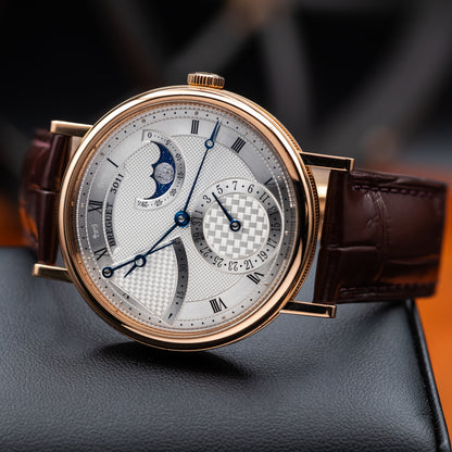 Breguet Classique Phase de Lune 7137 — Rose Gold | Silvered Guilloché Dial | Ref. 7137BR/15/9VU | 2023