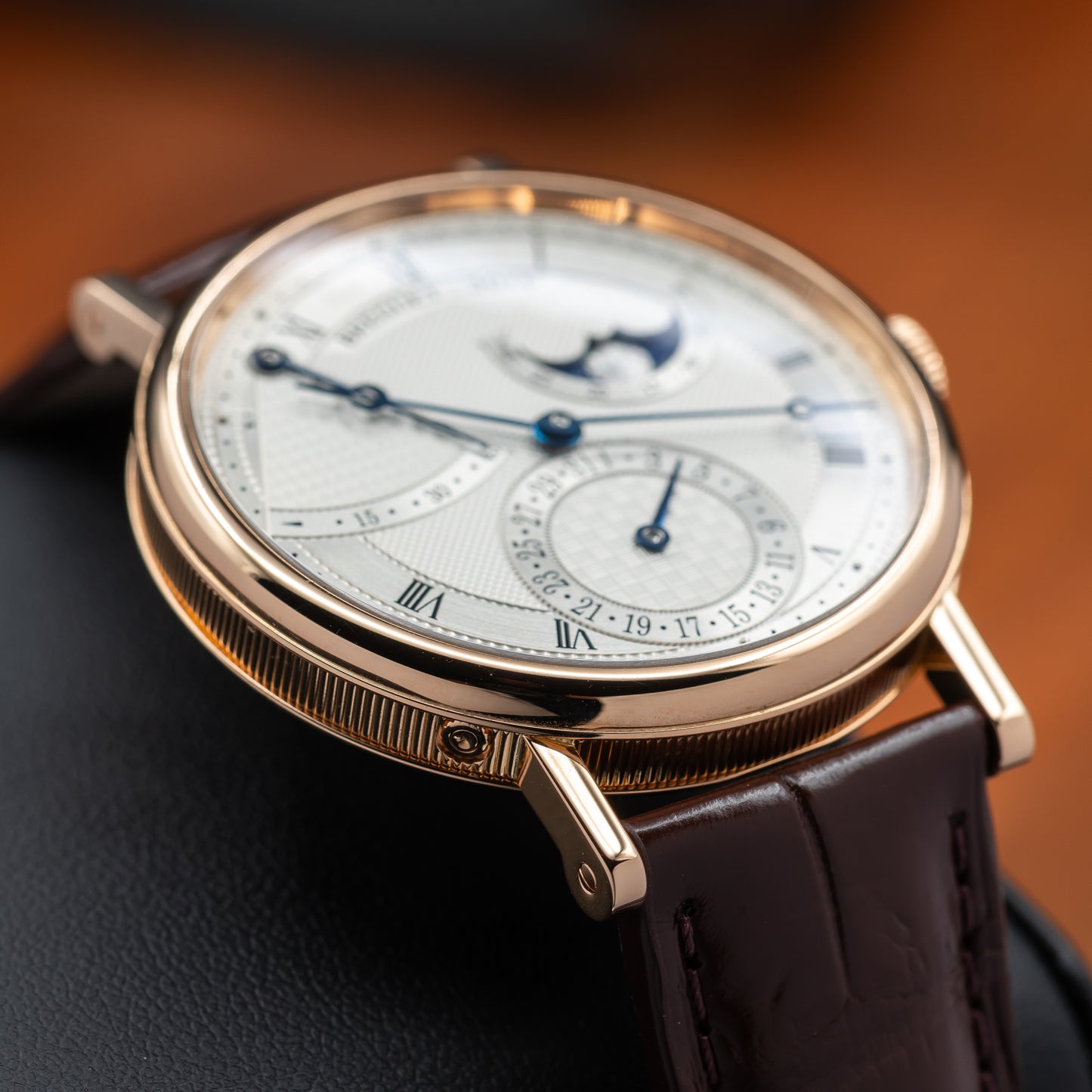 Breguet Classique Phase de Lune 7137 — Rose Gold | Silvered Guilloché Dial | Ref. 7137BR/15/9VU | 2023