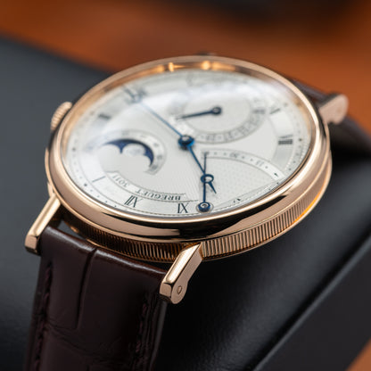 Breguet Classique Phase de Lune 7137 — Rose Gold | Silvered Guilloché Dial | Ref. 7137BR/15/9VU | 2023