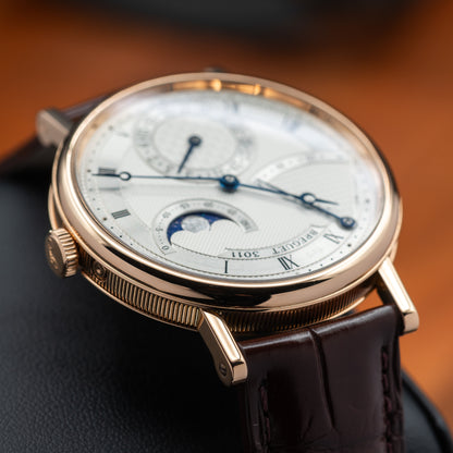 Breguet Classique Phase de Lune 7137 — Rose Gold | Silvered Guilloché Dial | Ref. 7137BR/15/9VU | 2023