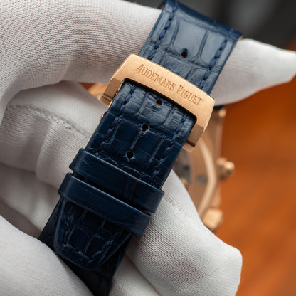 Audemars Piguet Royal Oak Selfwinding Chronograph — Pink Gold | Blue Dial | Ref. 26240OR.OO.D315CR.02 | 2025