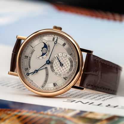 Breguet Classique Phase de Lune 7137 — Rose Gold | Silvered Guilloché Dial | Ref. 7137BR/15/9VU | 2023