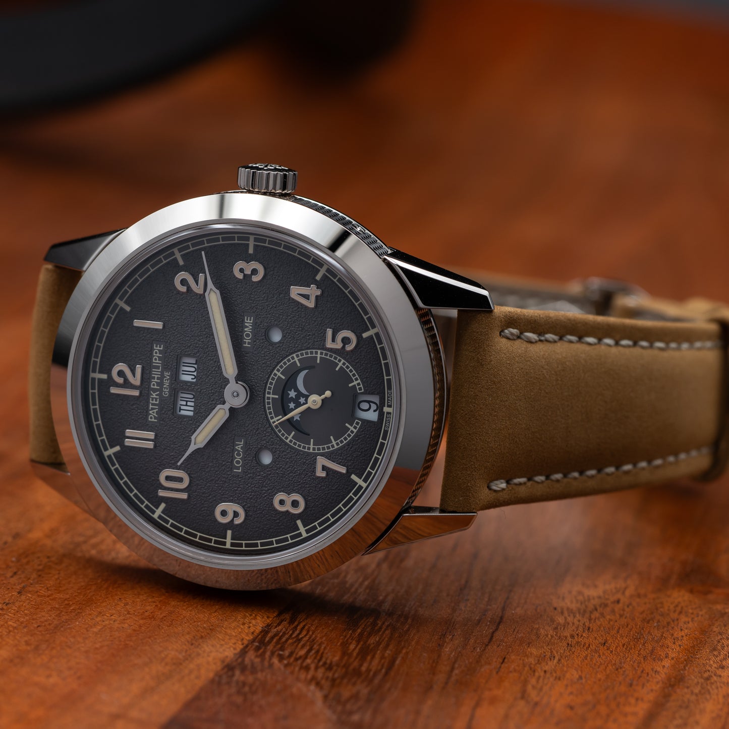 Patek Philippe Annual Calendar Travel Time — White Gold | Charcoal Dial | Ref. 5326G-001 | 2026