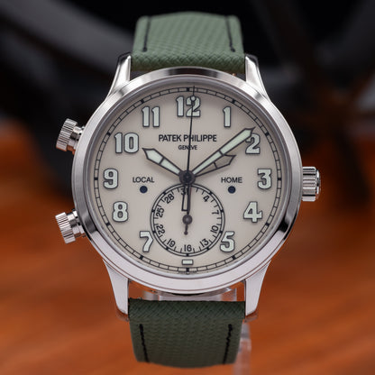 Patek Philippe Calatrava Pilot Travel Time — White Gold | Ivory Dial | Ref. 5524G-010 | 2026