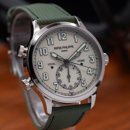 Patek Philippe Calatrava Pilot Travel Time — White Gold | Ivory Dial | Ref. 5524G-010 | 2026
