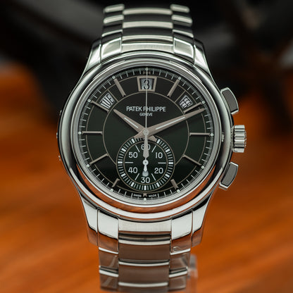 Patek Philippe Flyback Chronograph Annual Calendar — Steel | Olive Green Dial | Ref. 5905/1A-001 | 2026