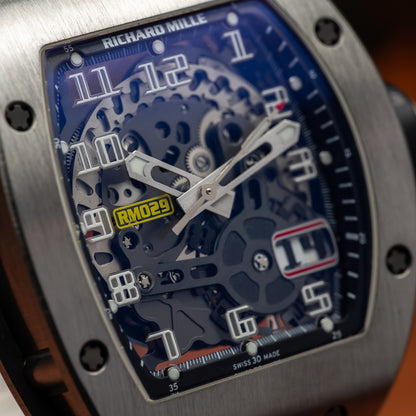 Richard Mille RM 029 — Titanium | Skeletonized Dial | Automatic with Oversize Date | 2018