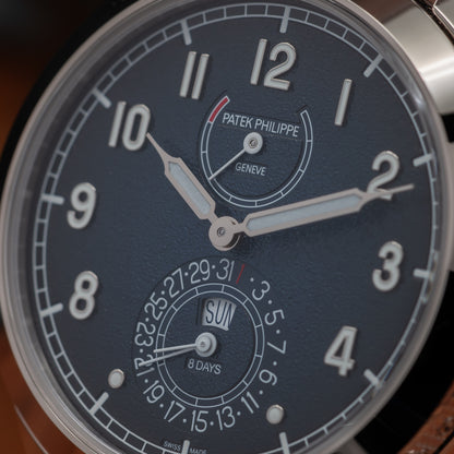 Patek Philippe Calatrava 8-Day, Instantaneous Day-Date — White Gold | Blue Dial | Ref. 5328G-001 | 2026