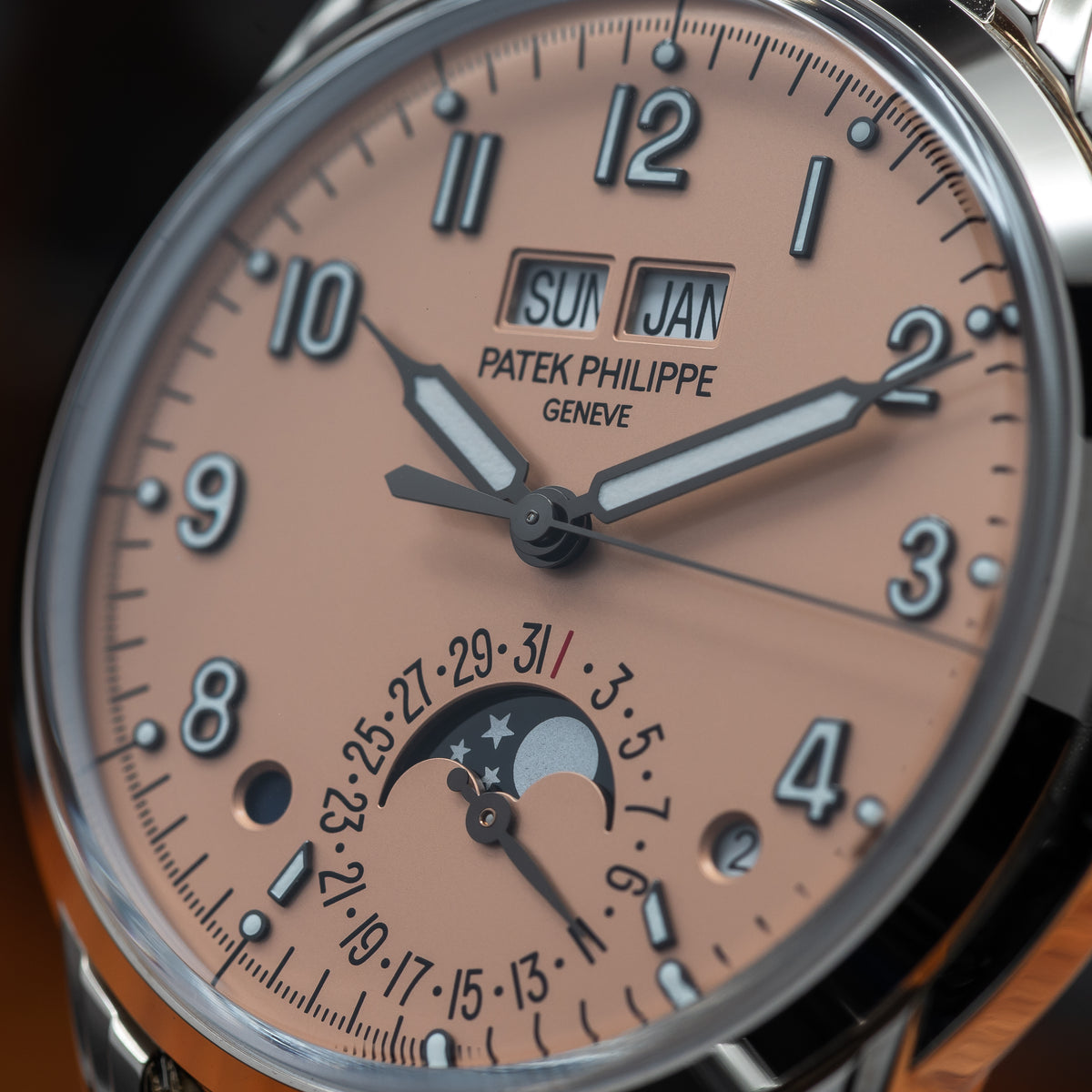Patek Philippe Perpetual Calendar — White Gold | Rose-Gilt Opaline Dial | Ref. 5320G-011 | 2025