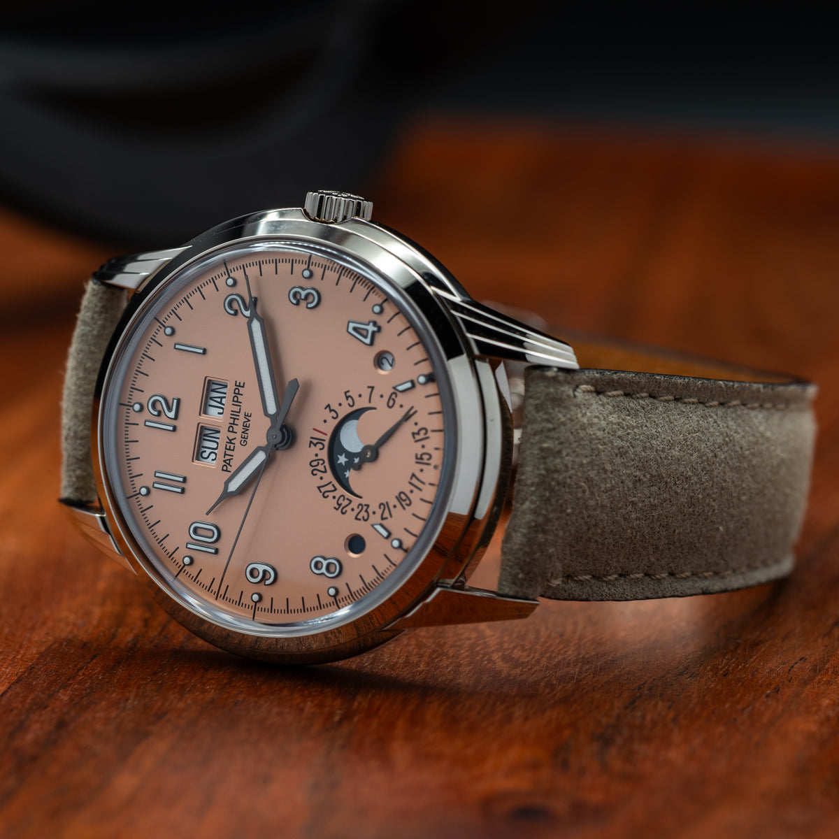Patek Philippe Perpetual Calendar — White Gold | Rose-Gilt Opaline Dial | Ref. 5320G-011 | 2025