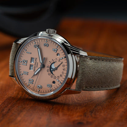 Patek Philippe Perpetual Calendar — White Gold | Rose-Gilt Opaline Dial | Ref. 5320G-011 | 2025