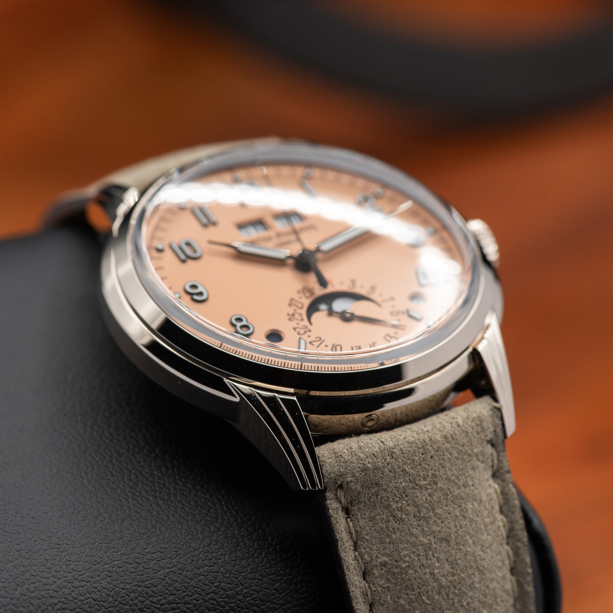 Patek Philippe Perpetual Calendar — White Gold | Rose-Gilt Opaline Dial | Ref. 5320G-011 | 2025
