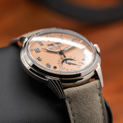 Patek Philippe Perpetual Calendar — White Gold | Rose-Gilt Opaline Dial | Ref. 5320G-011 | 2025