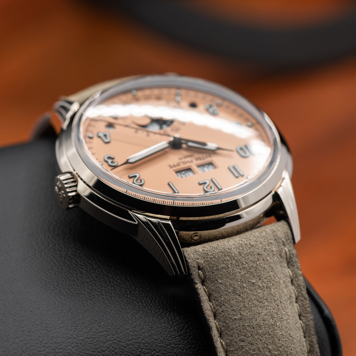 Patek Philippe Perpetual Calendar — White Gold | Rose-Gilt Opaline Dial | Ref. 5320G-011 | 2025