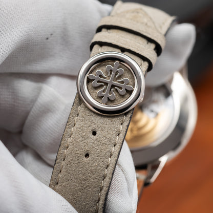 Patek Philippe Perpetual Calendar — White Gold | Rose-Gilt Opaline Dial | Ref. 5320G-011 | 2025