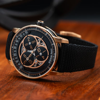 Audemars Piguet Code 11.59 Starwheel — Pink Gold | Black Aventurine Dial | Ref. 15212NR.OO.A002KB.01-AB | 2026