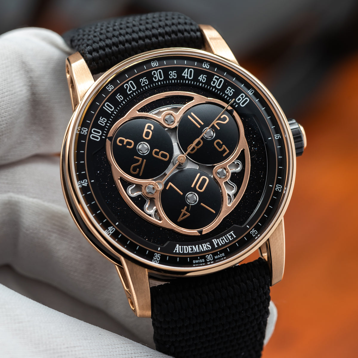Audemars Piguet Code 11.59 Starwheel — Pink Gold | Black Aventurine Dial | Ref. 15212NR.OO.A002KB.01-AB | 2026