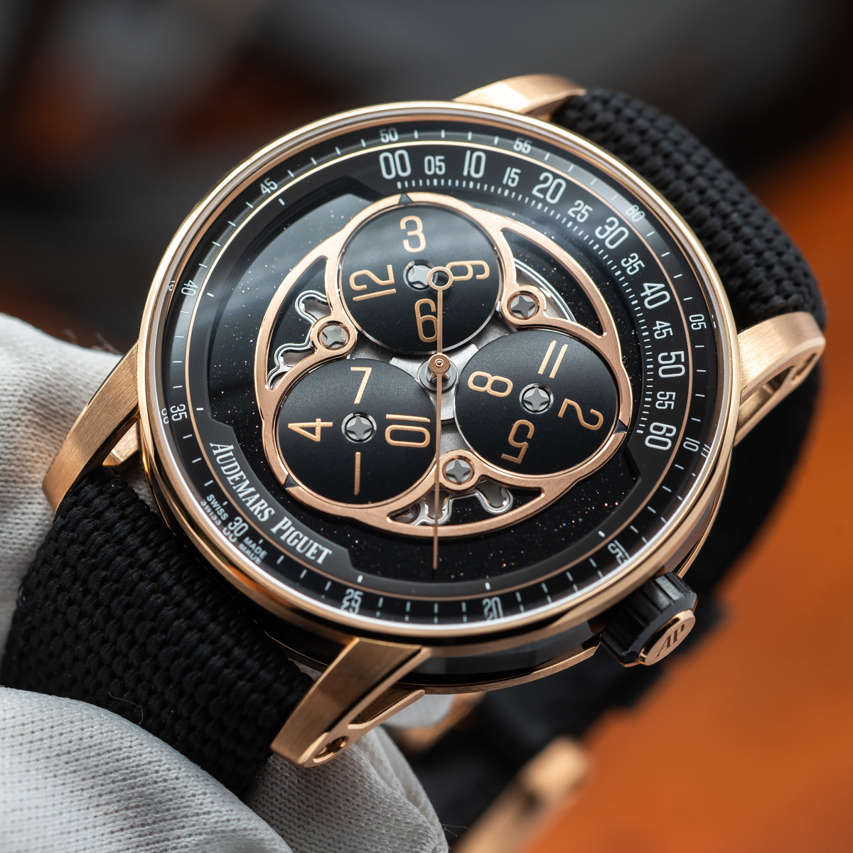 Audemars Piguet Code 11.59 Starwheel — Pink Gold | Black Aventurine Dial | Ref. 15212NR.OO.A002KB.01-AB | 2026