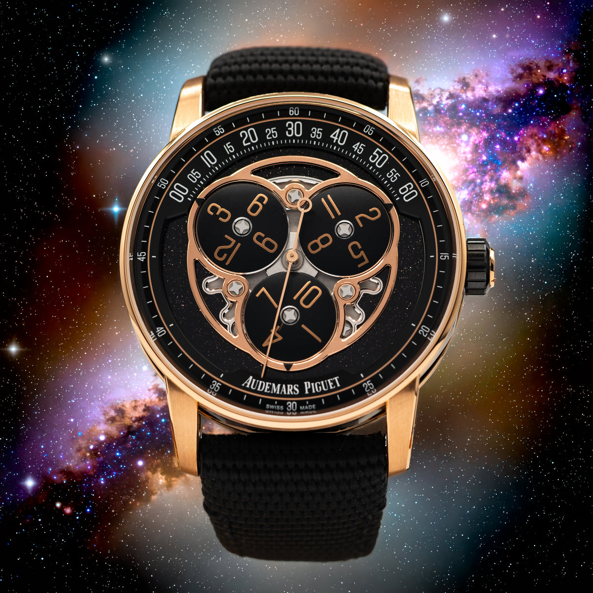 Audemars Piguet Code 11.59 Starwheel — Pink Gold | Black Aventurine Dial | Ref. 15212NR.OO.A002KB.01-AB | 2026