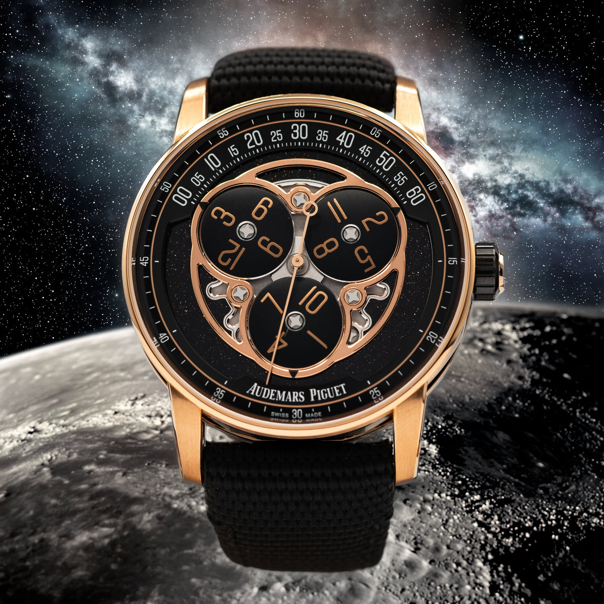Audemars Piguet Code 11.59 Starwheel — Pink Gold | Black Aventurine Dial | Ref. 15212NR.OO.A002KB.01-AB | 2026