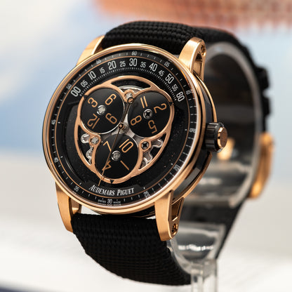 Audemars Piguet Code 11.59 Starwheel — Pink Gold | Black Aventurine Dial | Ref. 15212NR.OO.A002KB.01-AB | 2026