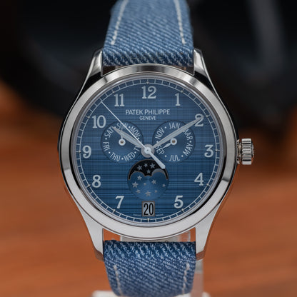 Patek Philippe Annual Calendar Moon Phases — White Gold | Blue-Gray Shantung Dial | Ref. 4946G-001 | 2026
