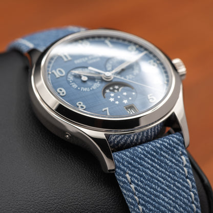 Patek Philippe Annual Calendar Moon Phases — White Gold | Blue-Gray Shantung Dial | Ref. 4946G-001 | 2026