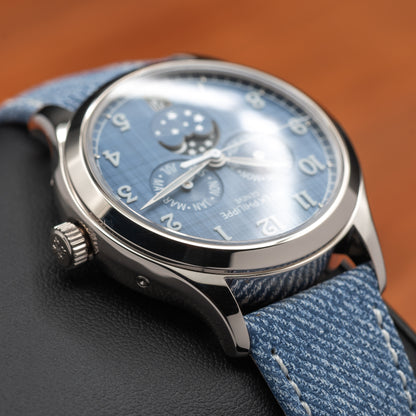 Patek Philippe Annual Calendar Moon Phases — White Gold | Blue-Gray Shantung Dial | Ref. 4946G-001 | 2026