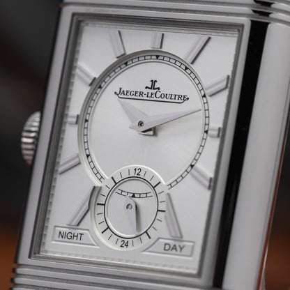 Jaeger-LeCoultre Reverso Tribute Duoface Small Seconds — Stainless Steel | Blue Sunray Dial | Ref. Q3988481 | 2026