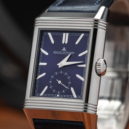 Jaeger-LeCoultre Reverso Tribute Duoface Small Seconds — Stainless Steel | Blue Sunray Dial | Ref. Q3988481 | 2026