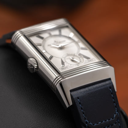 Jaeger-LeCoultre Reverso Tribute Duoface Small Seconds — Stainless Steel | Blue Sunray Dial | Ref. Q3988481 | 2026