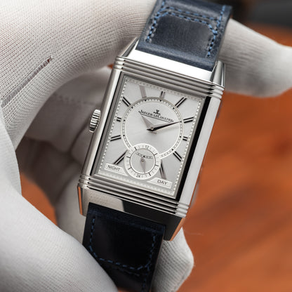 Jaeger-LeCoultre Reverso Tribute Duoface Small Seconds — Stainless Steel | Blue Sunray Dial | Ref. Q3988481 | 2026