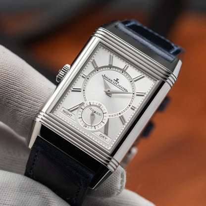 Jaeger-LeCoultre Reverso Tribute Duoface Small Seconds — Stainless Steel | Blue Sunray Dial | Ref. Q3988481 | 2026
