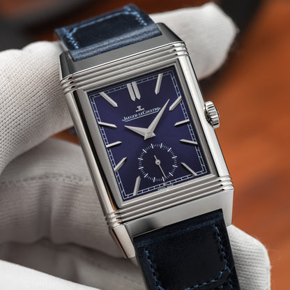 Jaeger-LeCoultre Reverso Tribute Duoface Small Seconds — Stainless Steel | Blue Sunray Dial | Ref. Q3988481 | 2026